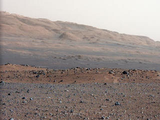 This image is from a series of test images to calibrate the 34-millimeter Mast Camera on NASA's Curiosity rover. It was taken on Aug. 23, 2012 and looks south-southwest from the rover's landing site.