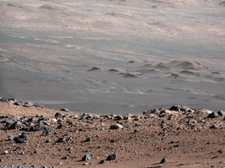 This image is from a test series used to characterize the 100-millimeter Mast Camera on NASA's Curiosity rover. It was taken on Aug. 23, 2012, and looks south-southwest from the rover's landing site.