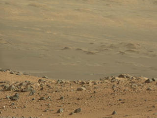 This image is from a test series used to characterize the 100-millimeter Mast Camera on NASA's Curiosity rover. It was taken on Aug. 23, 2012, and looks south-southwest from the rover's landing site.