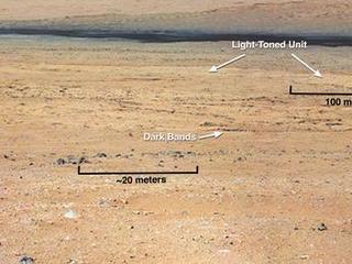 This mosaic from the Mast Camera on NASA's Curiosity rover shows a close-up view looking toward the "Glenelg" area, where three different terrain types come together.