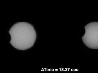 As part of a multi-mission campaign, NASA's Curiosity rover is observing Martian moon transits, the first of which involved the moon Phobos grazing the sun's disk.