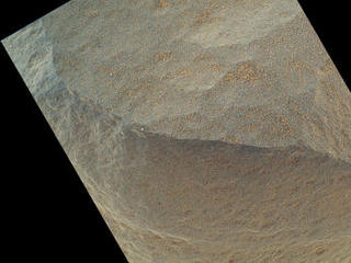 This is the highest-resolution view that the Mars Hand Lens Imager (MAHLI) on NASA's Mars rover Curiosity acquired of the top of a rock called "Bathurst Inlet."
