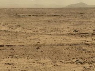 This panorama is a mosaic of images taken by the Mast Camera (Mastcam) on the NASA Mars rover Curiosity while the rover was working at a site called "Rocknest" in October and November 2012.