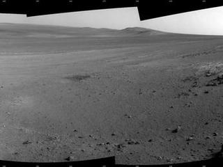 This full-circle panorama shows the terrain around the NASA Mars Exploration Rover Opportunity during the 3,071st Martian day, or sol, of the rover's work on Mars (Sept. 13, 2012).