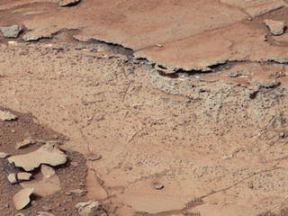This image from the right Mast Camera (Mastcam) of NASA's Curiosity Mars rover shows roughly spherical features.
