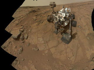 This self-portrait of NASA's Mars rover Curiosity  combines 66 exposures taken by the rover's Mars Hand Lens Imager (MAHLI) during the 177th Martian day, or sol, of Curiosity's work on Mars (Feb. 3, 2013).