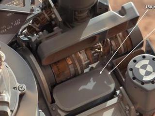 This image shows the location of the 150-micrometer sieve screen on NASA's Mars rover Curiosity, a device used to remove larger particles from samples before delivery to science instruments.