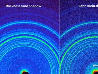 This side-by-side comparison shows the X-ray diffraction patterns of two different samples collected from the Martian surface by NASA's Curiosity rover.