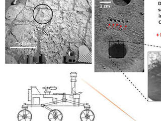 NASA's Curiosity Mars rover targeted the laser of the Chemistry and Camera (ChemCam) instrument with remarkable accuracy for assessing the composition of the wall of a drilled hole and tailings that resulted from the drilling.