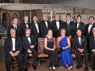 The entry, descent and landing team of NASA's Mars Science Laboratory project received the 2013 Trophy for Current Achievement from the Smithsonian National Air and Space Museum on April 24, 2013.