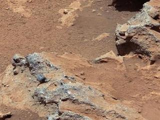 NASA's Curiosity rover found evidence for an ancient, flowing stream on Mars at a few sites, including the rock outcrop pictured here, which the science team has named "Hottah" after Hottah Lake in Canada's Northwest Territories.