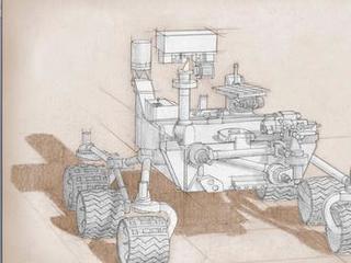 This artist's sketch is based on the Curiosity rover in NASA's Mars Science Laboratory mission, with proposed modifications based on the science definition team's recommendations.