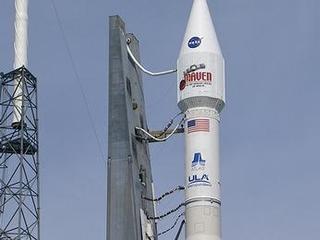 At Cape Canaveral Air Force Station's Space Launch Complex 41, the Mars Atmosphere and Volatile Evolution, or MAVEN, spacecraft is encapsulated atop an Atlas V rocket.