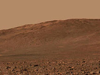This view taken by Spirit show's the "Columbia Hills" up ahead.