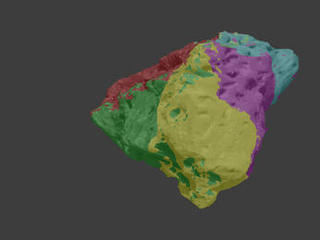 Divide and conquer: combining 11 small sections of "Block Island" (the color map shows five of the sections).