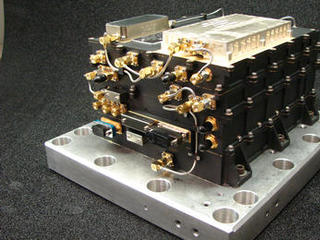 This radio hardware, the Electra UHF Transceiver on NASA's MAVEN mission to Mars, is designed to provide communication relay support for robots on the surface of Mars.