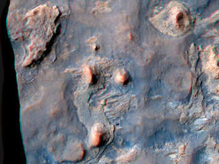 Stereo View of Curiosity and Rover Tracks at 'the Kimberley,' April 2014