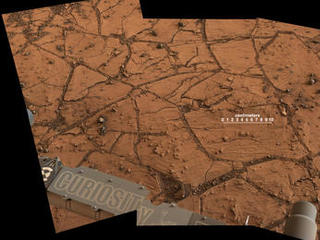 Fine-Grained Rock at Base of Martian Mount Sharp