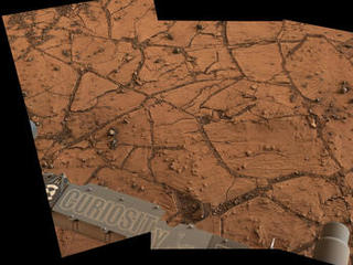 Fine-Grained Rock at Base of Martian Mount Sharp