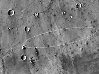 This map shows the single area under continuing evaluation as the InSight mission's Mars landing site for the mission's May 2018 launch.