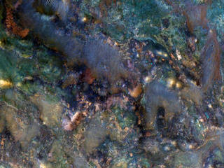This image covers a region of Mars near Nili Fossae that contains some of the best exposures of ancient bedrock on Mars.