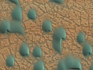 This field of dunes lies on the floor of an old crater in Noachis Terra, one of the oldest places on Mars.