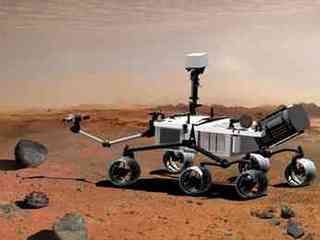Mars Science Laboratory with Power Source and Extended Arm, Artist's Concept
