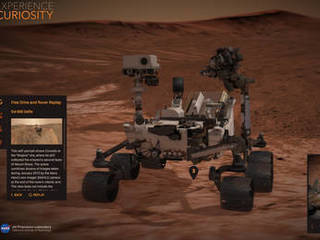 A screen capture from NASA's new Experience Curiosity website shows the rover in the process of taking its own self-portrait.