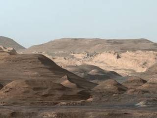 Pictured here are the higher regions of Mt. Sharp.
