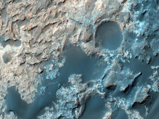 The Mars Reconnaissance Orbiter took this photo of the Curiosity rover in September 2015, during an exciting traverse of Mars.