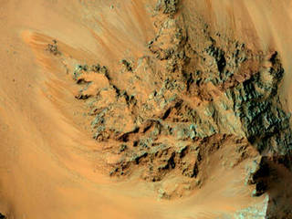 Streaks seen on warm Martian slopes might be caused by seeping water rich in salts that lower its freezing point far below the freezing point of pure water.