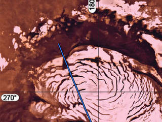 By analyzing radar images like the one at top of this montage, scientists discovered evidence for a past ice age in the northern polar ice cap of Mars.