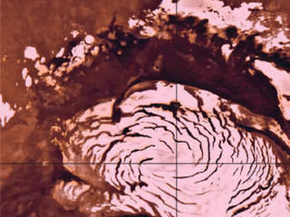 By analyzing radar images like the one at top of this montage, scientists discovered evidence for a past ice age in the northern polar ice cap of Mars.