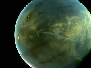 MAVEN's Imaging UltraViolet Spectrograph obtained this image of Mars on July 13, 2016, when the planet appeared nearly full when viewed from the highest altitudes in the MAVEN orbit.
