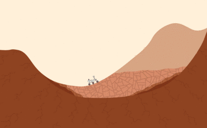 This pair of drawings depicts the same location at Gale Crater on at two points in time: now and billions of years ago. Water moving beneath the ground, as well as water above the surface in ancient rivers and lakes, provided favorable conditions for microbial life, if Mars has ever hosted life.