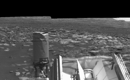 Dust devils dance in the distance in this sequence of images taken by the Navigation Camera on NASA's Curiosity Mars rover on Feb. 12, 2017, during the afternoon of the rover's 1,607th Martian day, or sol.