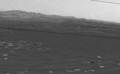 This sequence of images shows a dust-carrying whirlwind, called a dust devil, on lower Mount Sharp inside Gale Crater, as viewed by NASA's Curiosity Mars Rover during the summer afternoon of the rover's 1,613rd Martian day, or sol (Feb. 18, 2017).
