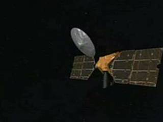 Artist's concept of Mars Reconnaissance Orbiter en route to Mars.