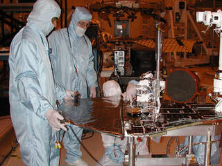 Engineers for NASA's Mars Exploration Rover Mission are completing assembly and testing for the twin robotic geologists at JPL.